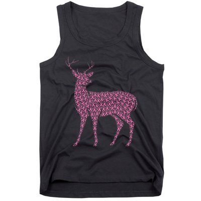 Breast Cancer Awareness Pink Ribbon Survivor Deer Tank Top