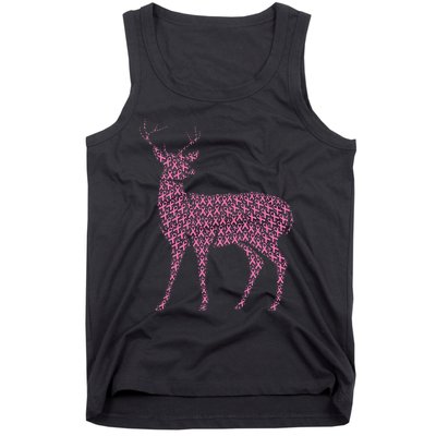 Breast Cancer Awareness Pink Ribbon Survivor Deer Tank Top