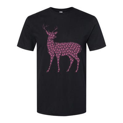 Breast Cancer Awareness Pink Ribbon Survivor Deer Softstyle® CVC T-Shirt