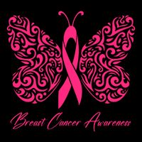 Breast Cancer Awareness Pink Butterfly Ribbon Cooling Performance Crew T-Shirt