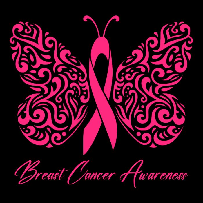 Breast Cancer Awareness Pink Butterfly Ribbon Cooling Performance Crew T-Shirt