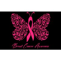 Breast Cancer Awareness Pink Butterfly Ribbon Bumper Sticker