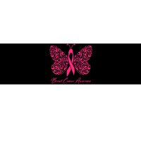 Breast Cancer Awareness Pink Butterfly Ribbon Bumper Sticker