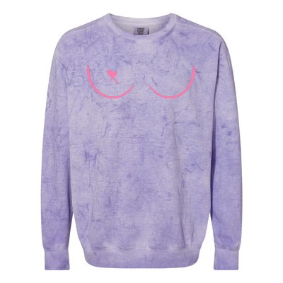 Breast Cancer Awareness Breast Heart Colorblast Crewneck Sweatshirt