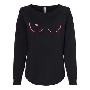 Breast Cancer Awareness Breast Heart Womens California Wash Sweatshirt