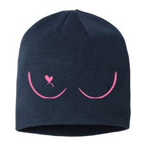 Breast Cancer Awareness Breast Heart Sustainable Beanie