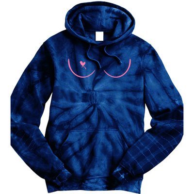 Breast Cancer Awareness Breast Heart Tie Dye Hoodie