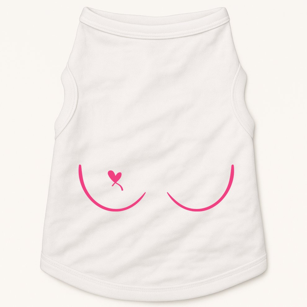 Breast Cancer Awareness Breast Heart Doggie Tank