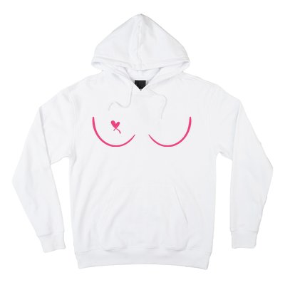 Breast Cancer Awareness Breast Heart Hoodie