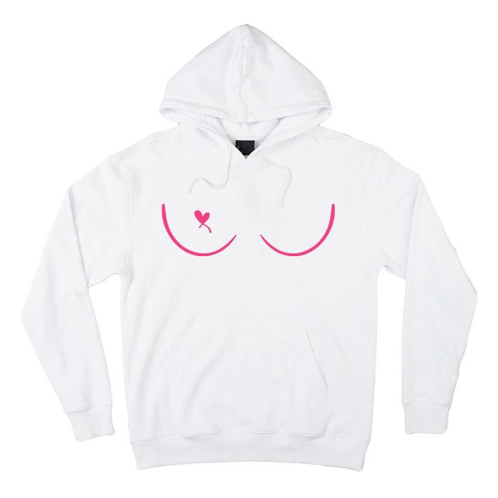 Breast Cancer Awareness Breast Heart Hoodie