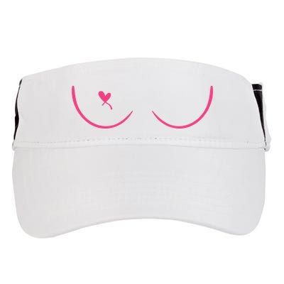 Breast Cancer Awareness Breast Heart Adult Drive Performance Visor