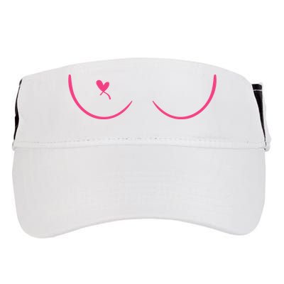 Breast Cancer Awareness Breast Heart Adult Drive Performance Visor