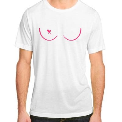 Breast Cancer Awareness Breast Heart Adult ChromaSoft Performance T-Shirt