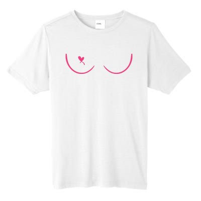 Breast Cancer Awareness Breast Heart Tall Fusion ChromaSoft Performance T-Shirt