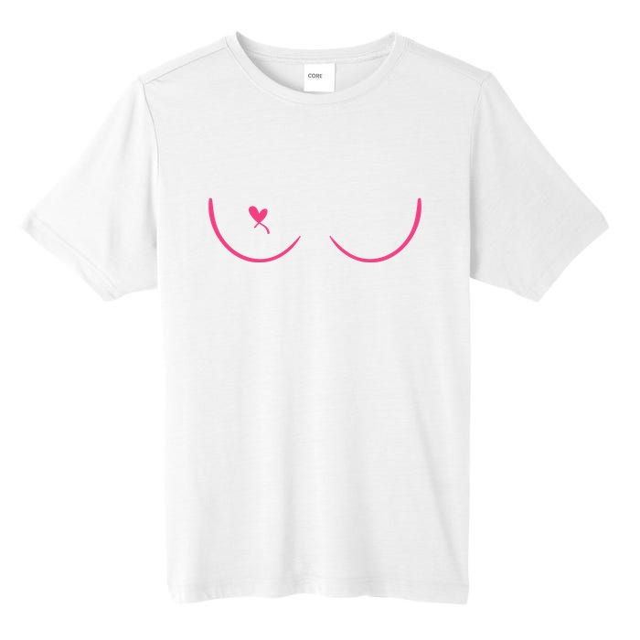 Breast Cancer Awareness Breast Heart Tall Fusion ChromaSoft Performance T-Shirt