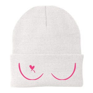 Breast Cancer Awareness Breast Heart Knit Cap Winter Beanie