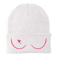 Breast Cancer Awareness Breast Heart Knit Cap Winter Beanie