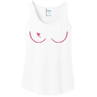 Breast Cancer Awareness Breast Heart Ladies Essential Tank