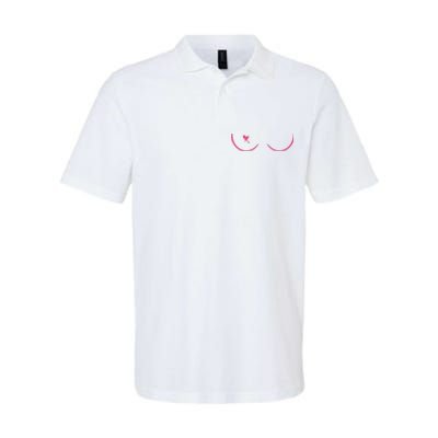 Breast Cancer Awareness Breast Heart Softstyle Adult Sport Polo