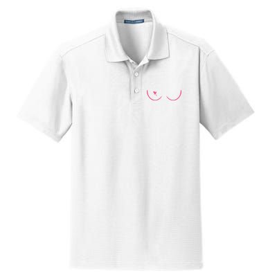 Breast Cancer Awareness Breast Heart Dry Zone Grid Polo