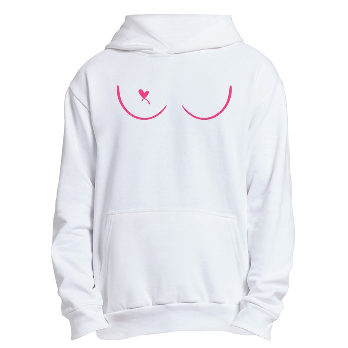 Breast Cancer Awareness Breast Heart Urban Pullover Hoodie