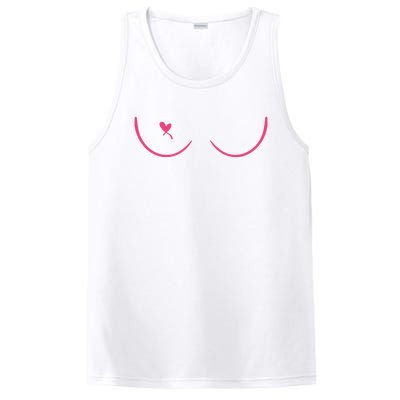 Breast Cancer Awareness Breast Heart PosiCharge Competitor Tank