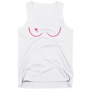 Breast Cancer Awareness Breast Heart Tank Top