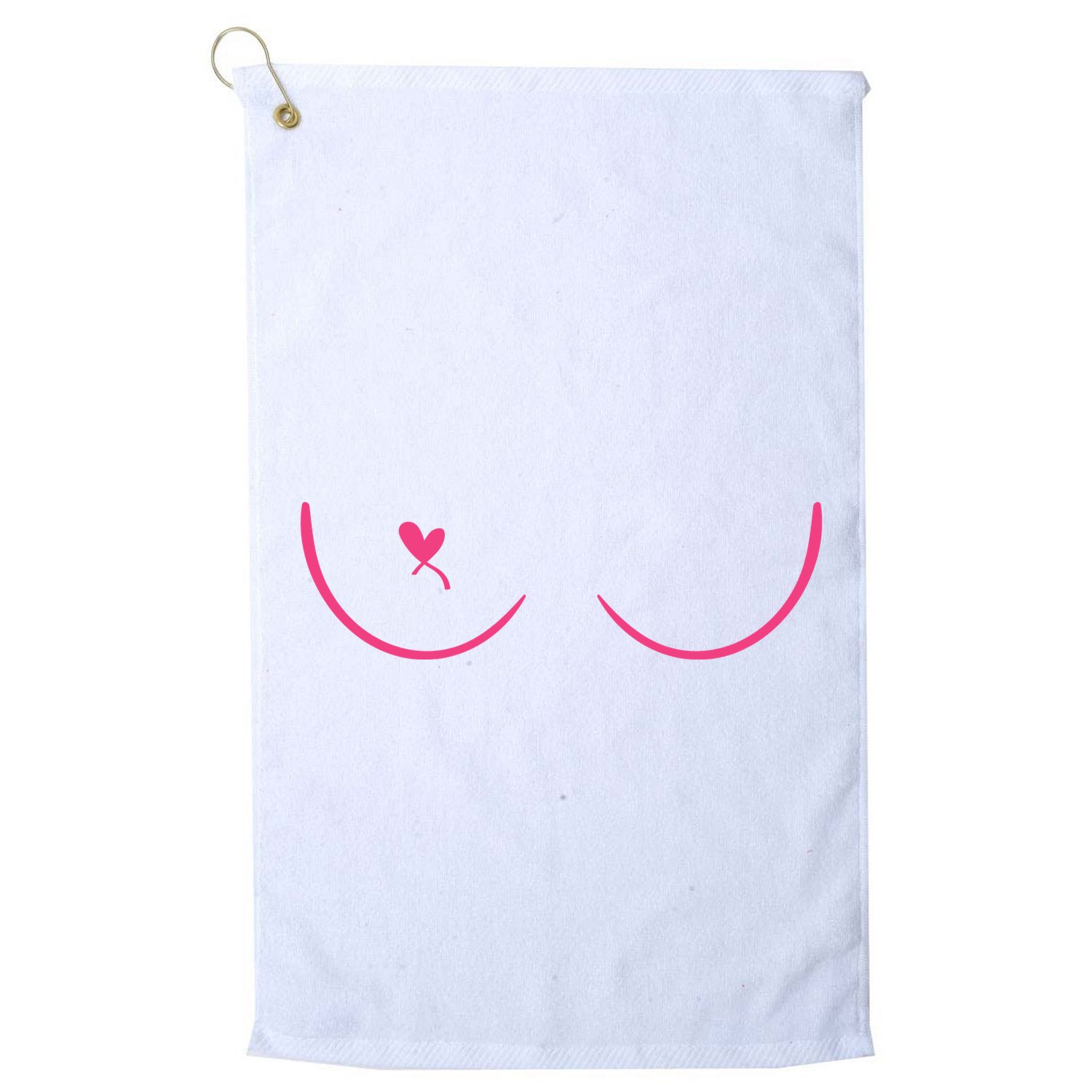Breast Cancer Awareness Breast Heart Golf Towel