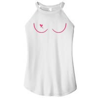 Breast Cancer Awareness Breast Heart Women's Perfect Tri Rocker Tank