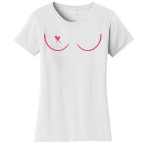 Breast Cancer Awareness Breast Heart Women's T-Shirt