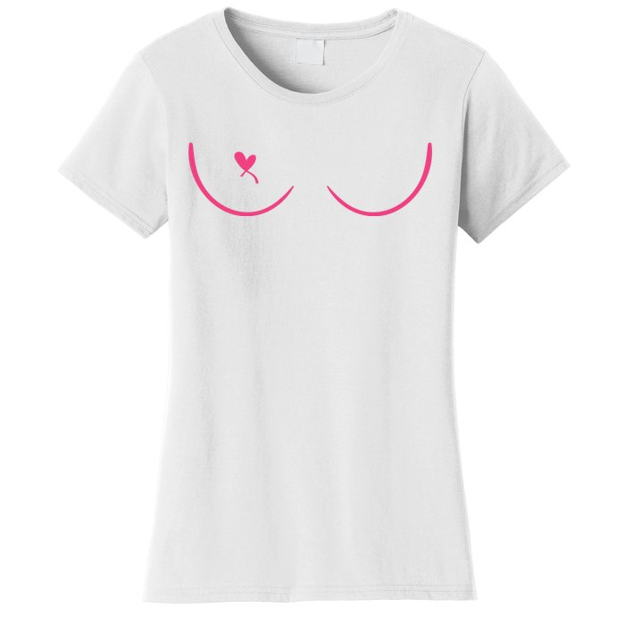 Breast Cancer Awareness Breast Heart Women's T-Shirt