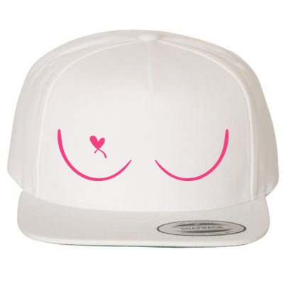 Breast Cancer Awareness Breast Heart Wool Snapback Cap