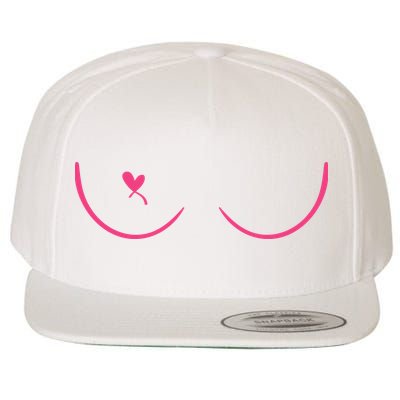 Breast Cancer Awareness Breast Heart Wool Snapback Cap