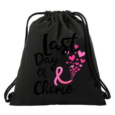 Breast Cancer Awareness Last Day Of Chemo Cancer Women Drawstring Bag