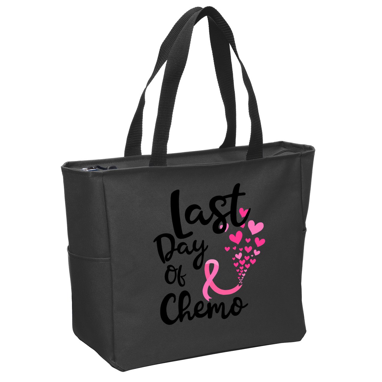 Breast Cancer Awareness Last Day Of Chemo Cancer Women Zip Tote Bag