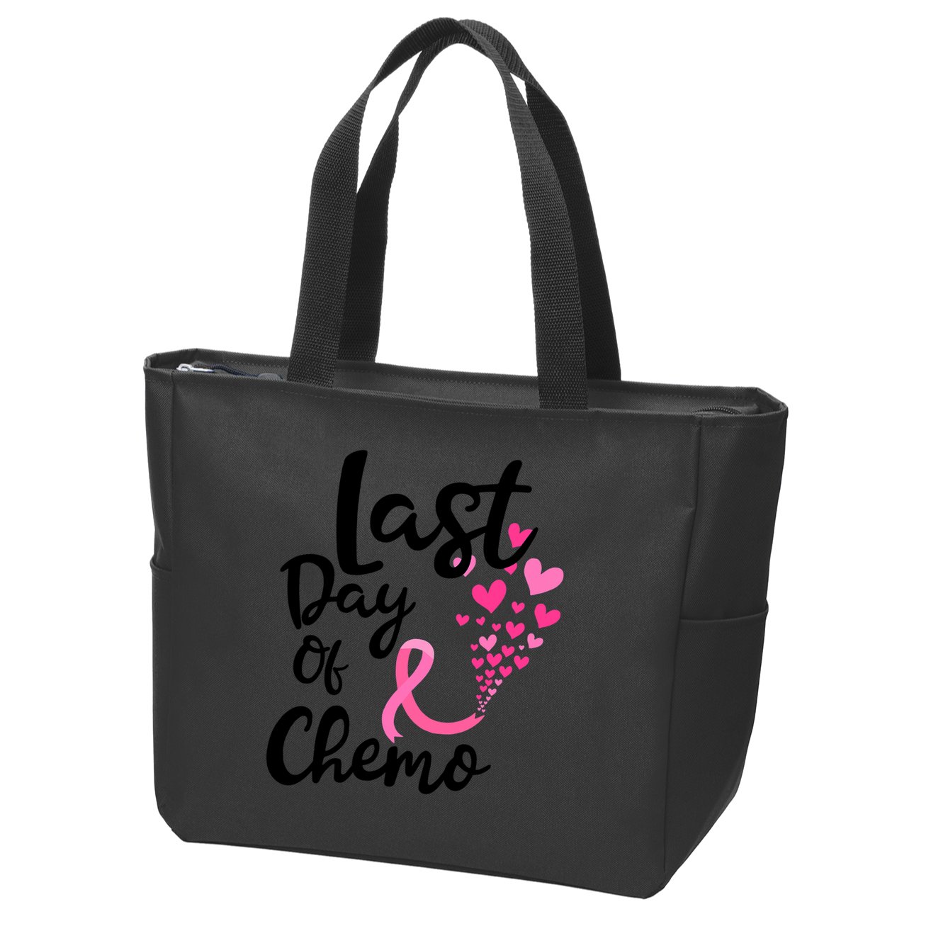 Breast Cancer Awareness Last Day Of Chemo Cancer Women Zip Tote Bag