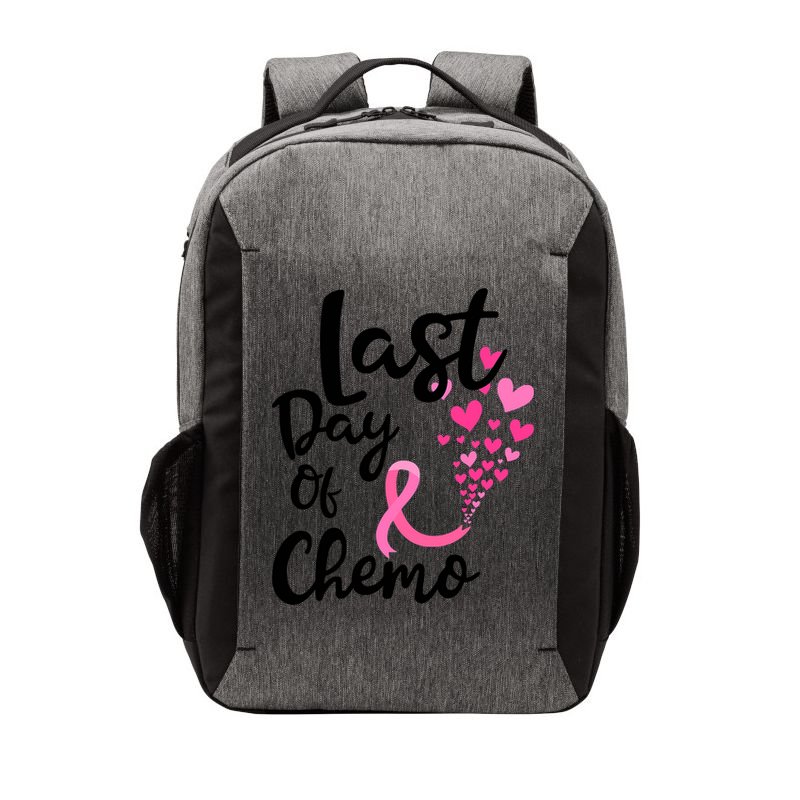 Breast Cancer Awareness Last Day Of Chemo Cancer Women Vector Backpack