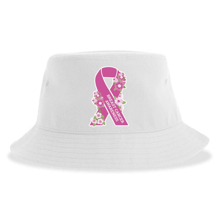 Breast Cancer Awareness Floral Sustainable Bucket Hat