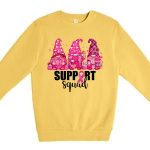 Breast Cancer Awareness Gnomes Support Squad Premium Crewneck Sweatshirt