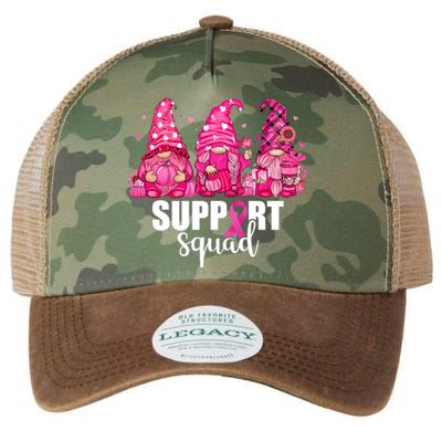 Breast Cancer Awareness Gnomes Support Squad Legacy Tie Dye Trucker Hat