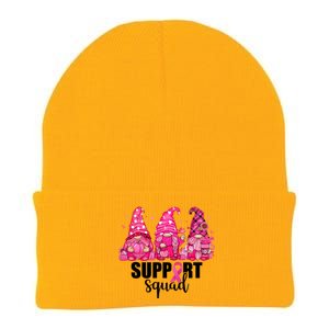 Breast Cancer Awareness Gnomes Support Squad Knit Cap Winter Beanie