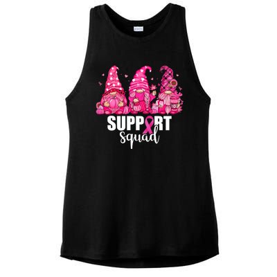 Breast Cancer Awareness Gnomes Support Squad Ladies PosiCharge Tri-Blend Wicking Tank