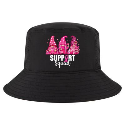 Breast Cancer Awareness Gnomes Support Squad Cool Comfort Performance Bucket Hat