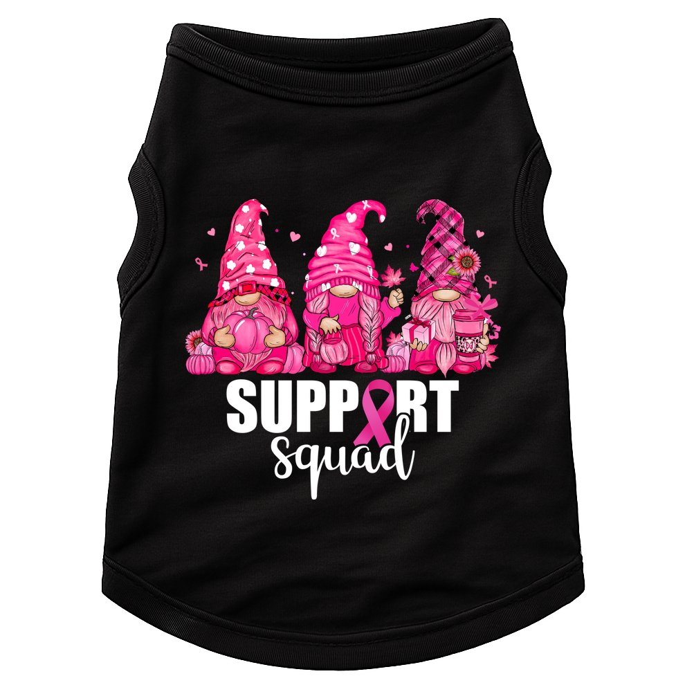Breast Cancer Awareness Gnomes Support Squad Doggie Tank