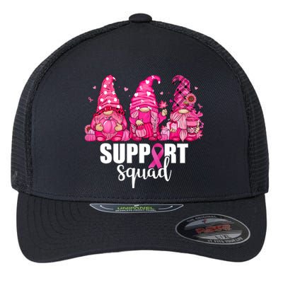 Breast Cancer Awareness Gnomes Support Squad Flexfit Unipanel Trucker Cap