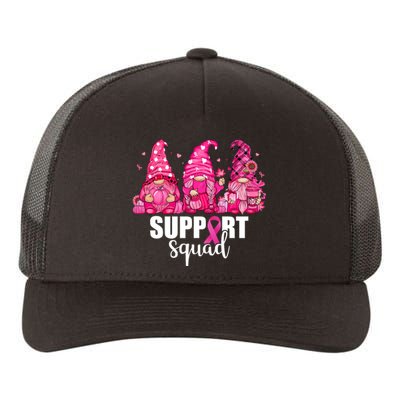 Breast Cancer Awareness Gnomes Support Squad Yupoong Adult 5-Panel Trucker Hat