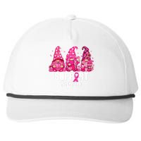 Breast Cancer Awareness Gnomes Support Squad Snapback Five-Panel Rope Hat