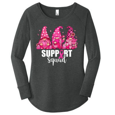 Breast Cancer Awareness Gnomes Support Squad Women's Perfect Tri Tunic Long Sleeve Shirt