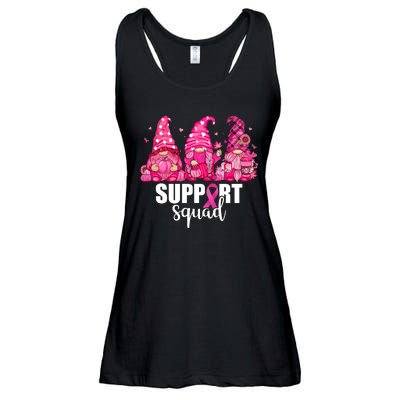 Breast Cancer Awareness Gnomes Support Squad Ladies Essential Flowy Tank