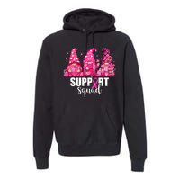 Breast Cancer Awareness Gnomes Support Squad Premium Hoodie